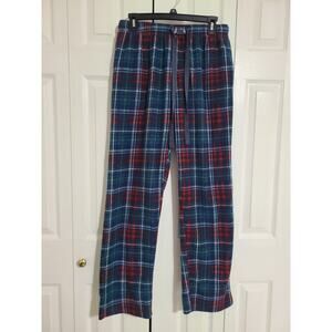 Lucky brand large men's red and blue plaid fleece pajama pants